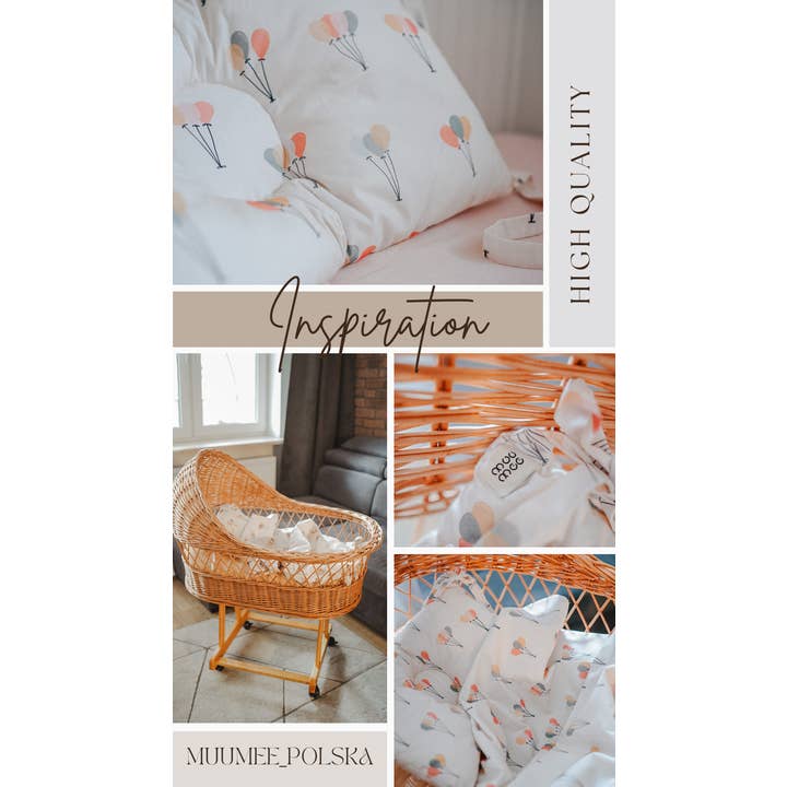 MuuMee - Wholesale Bassinet - Baby - Breathable Wicker Moses Basket With A Roof6