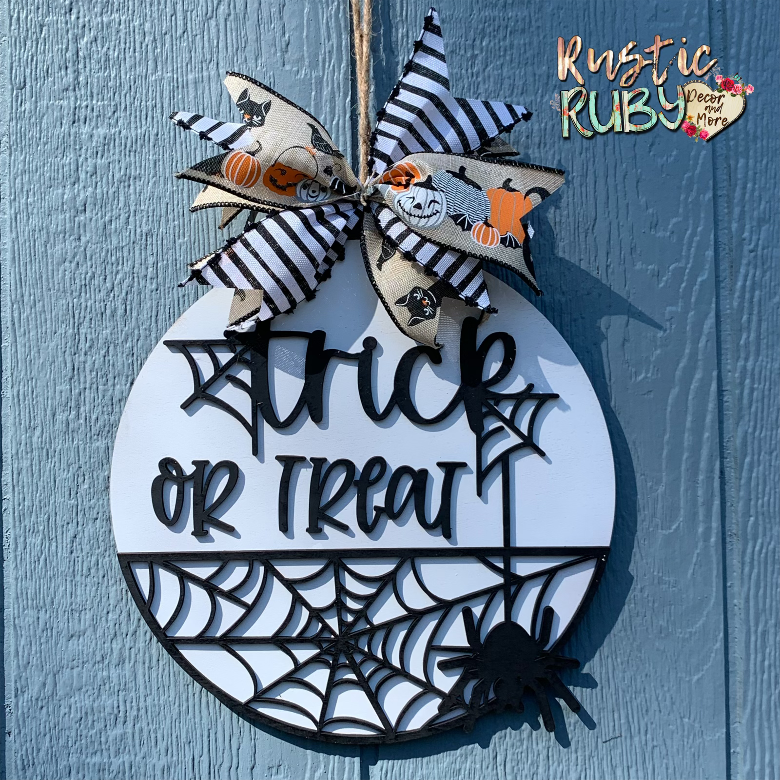 Rustic Ruby Decor and More LLC - Wholesale Door Hanger - Trick or Treat Door Hanger0