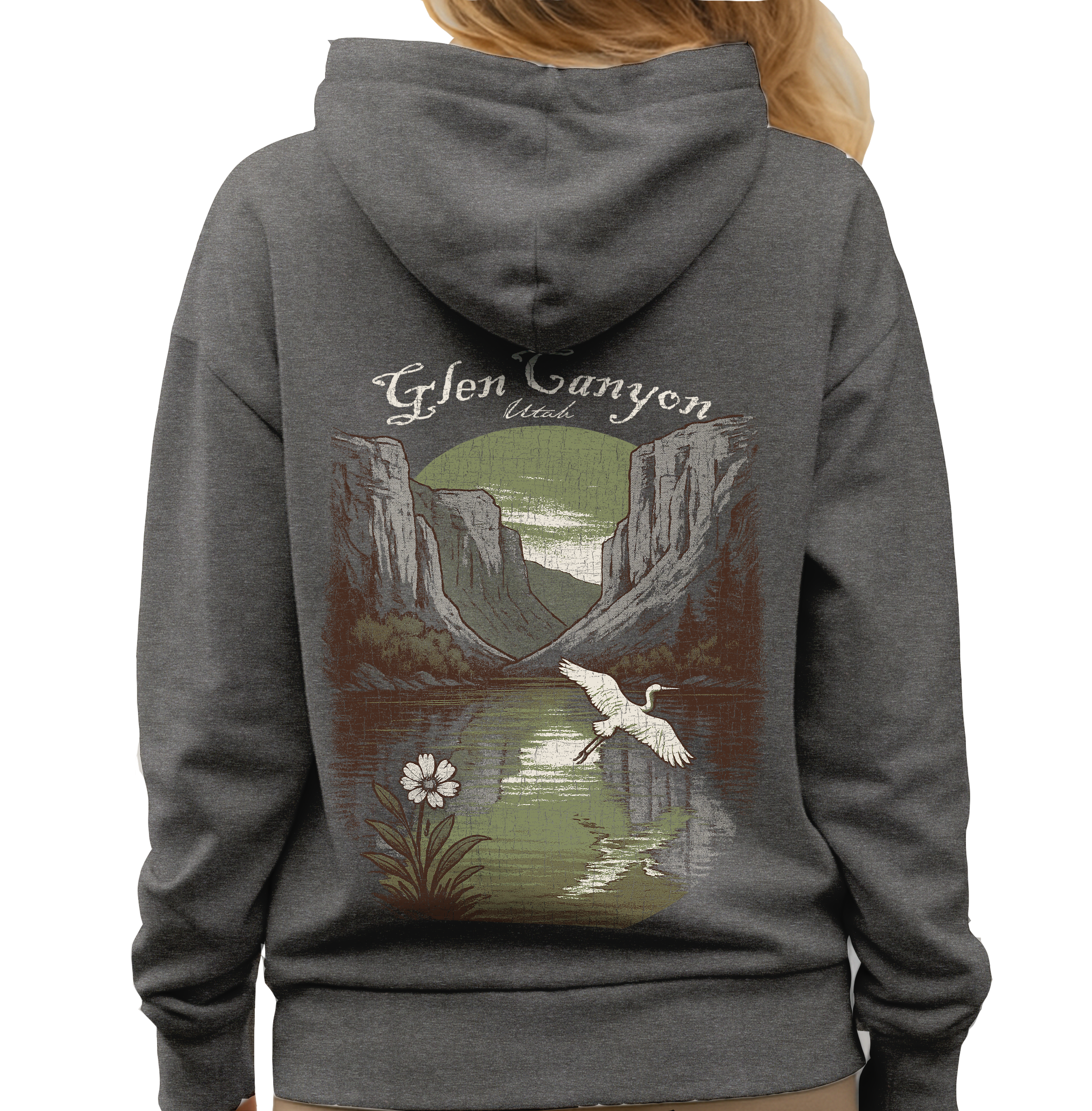 Textile Graphix - Wholesale Hoodie - Unisex - Glen Canyon Hoodie – Customizable Vintage Nature Design4