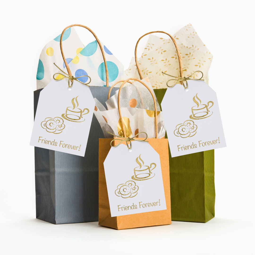 WowWordZ - Wholesale Gift Tag - Friends Forever Gold Foil Gift Tags – Set of 103