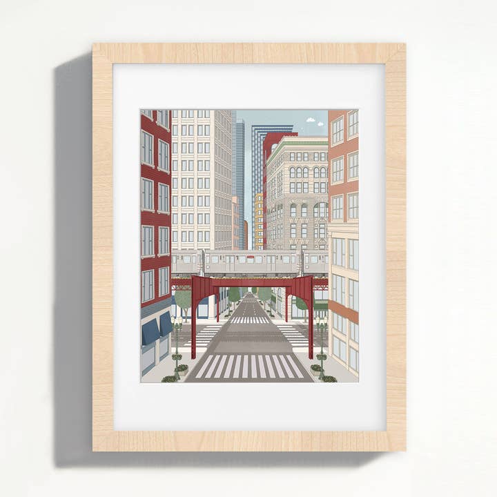 Chicago „L“ in der Schleife für den Großhandel von Drift Trace