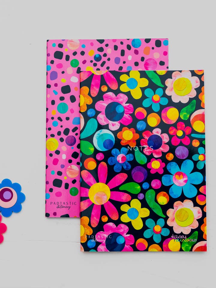 Floral Fun & Pebbles Petite Notebooks for wholesale by Padtastic Stationery