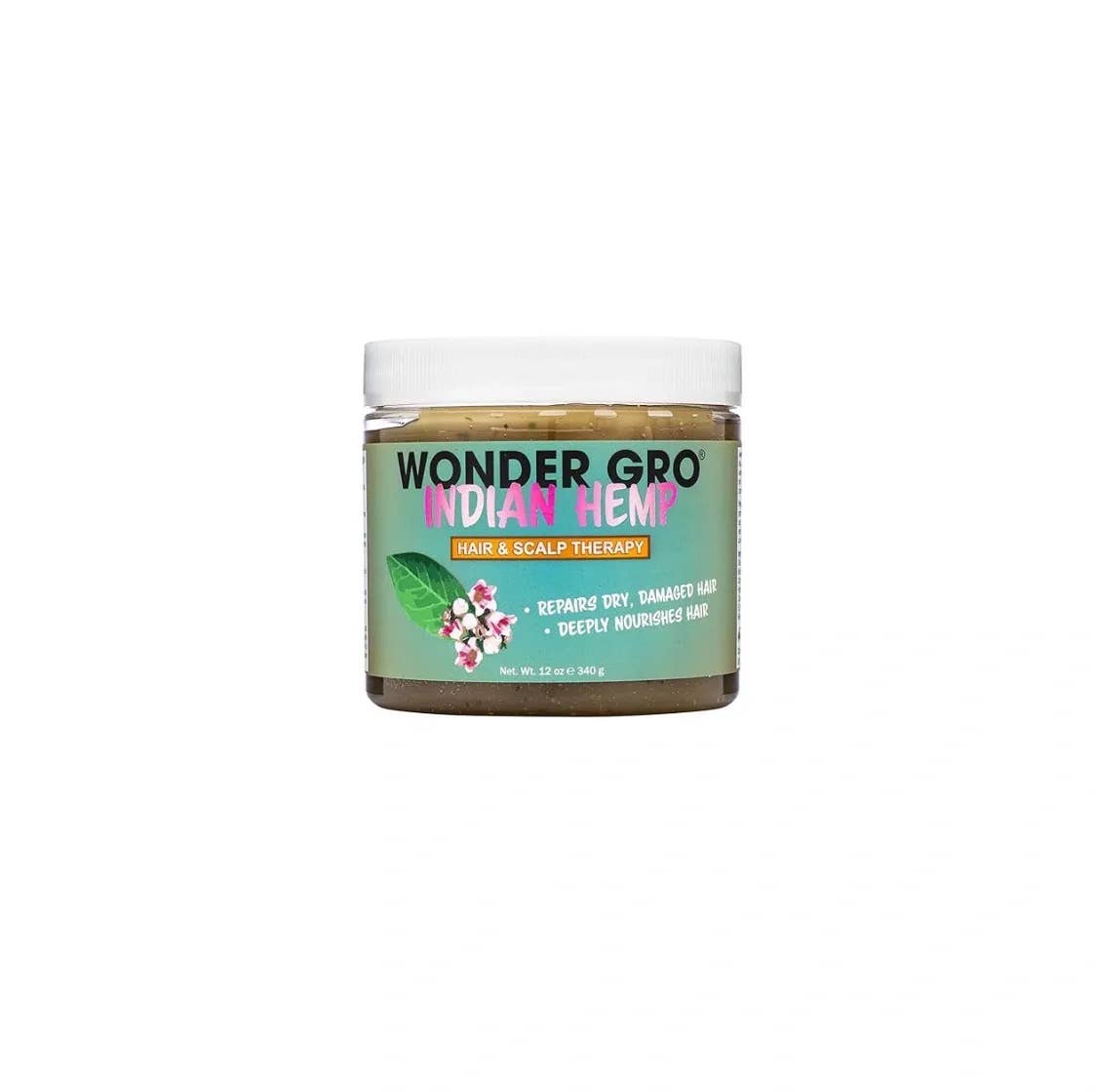 Hair Konection Corporation - Venta al por mayor Crema/bálsamo para peinados - Pomada para el cabello Wonder Gro Indian Hemp, 12 fl oz