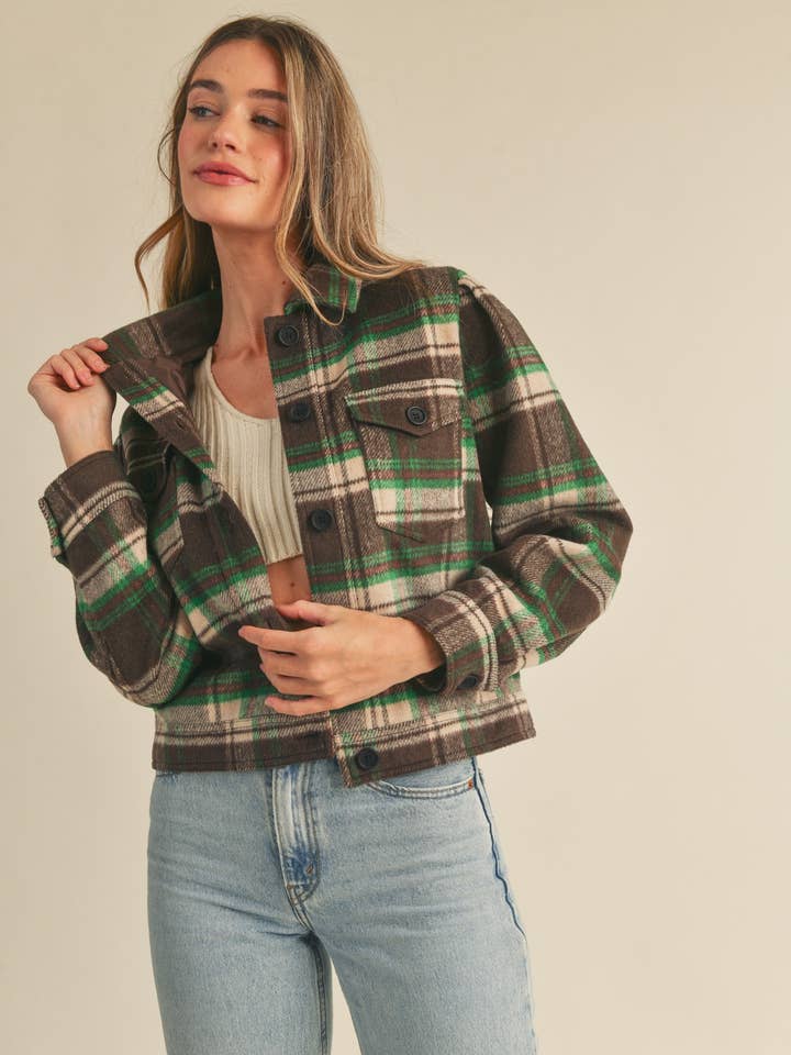 PLAID SHACKET MJK2523 for wholesale by &MERCI