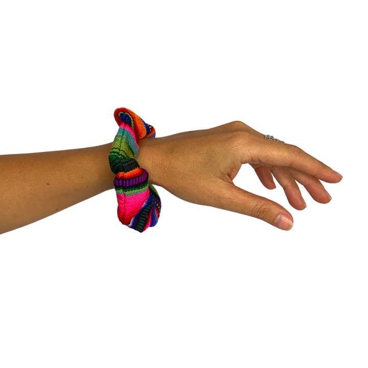 Lumily – Scrunchie - Mulher por atacado – Scrunchie Multicolor às Riscas Hacienda - Guatemala2