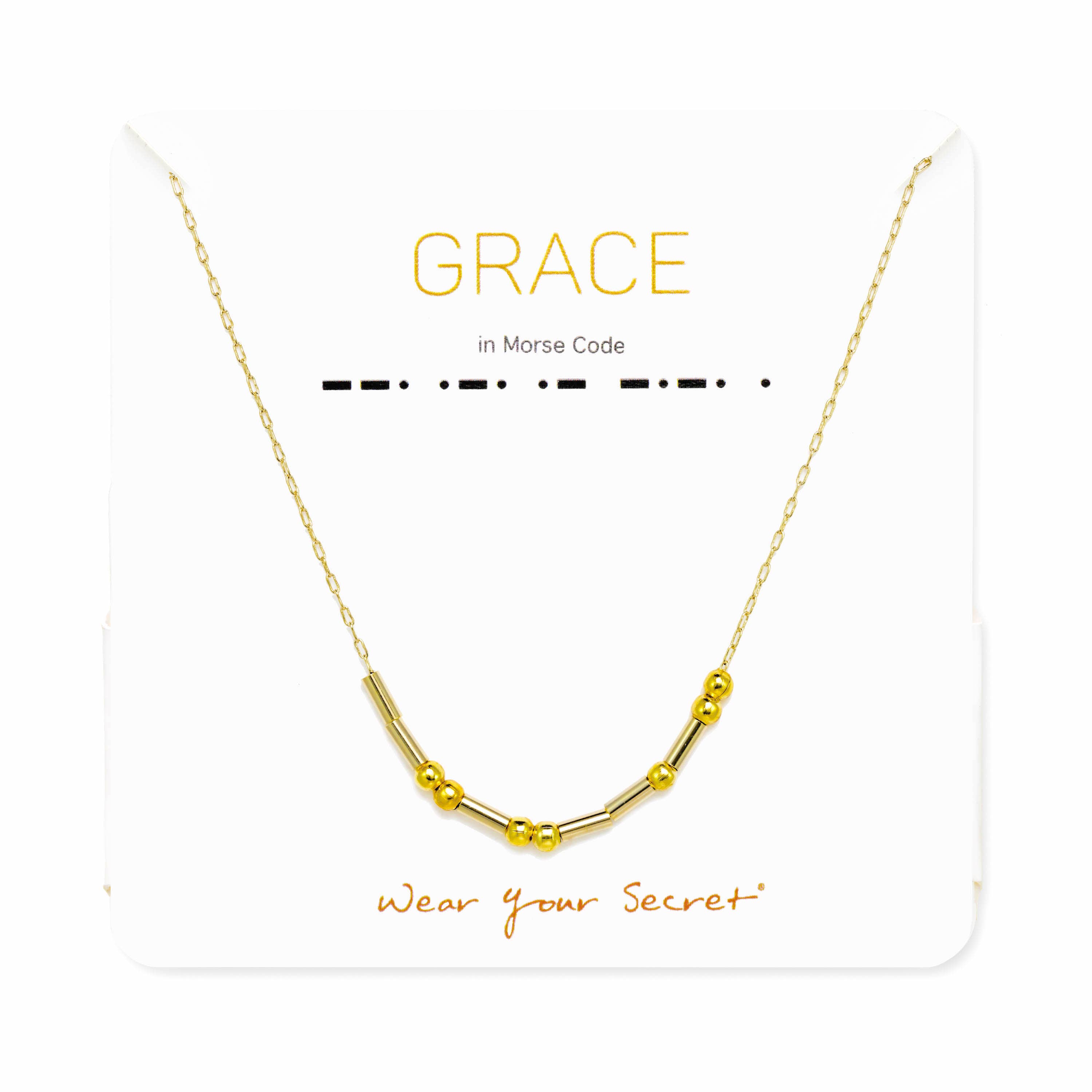 REMOVED BRAND - Wholesale Link & Chain Necklace - "Grace" Morse Code Jewelry0