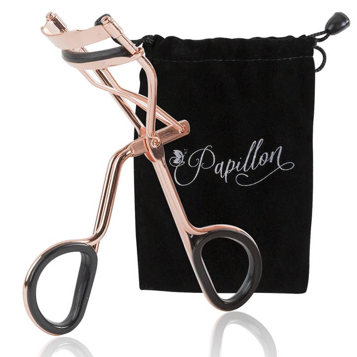 Rose Gold Eyelash Curler for wholesale by Papillon Organic