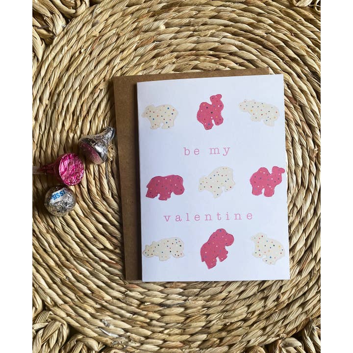 Kenzie Lou Art Co - Wholesale Valentine's Day Card - Circus Animal Cookie Valentine's Card