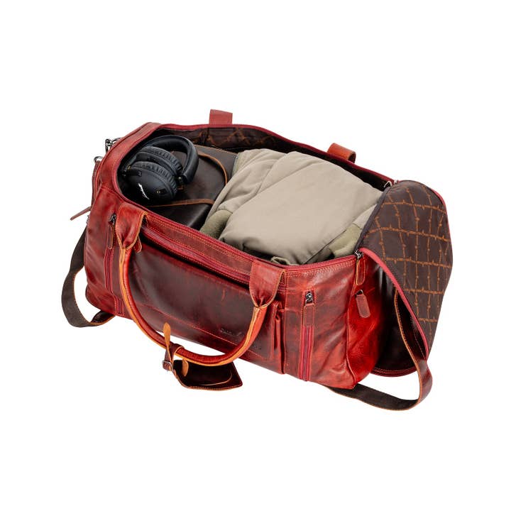 Greenwood Leather - Wholesale Weekender Bag - Men's - Large Leather Weekender Bag - Casual Vintage Look3