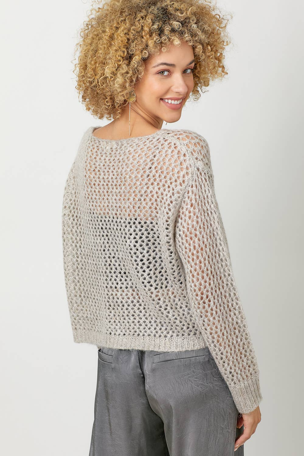 Mystree – Pulôver - Mulher por atacado – 60897 Camisola Pulôver Metálica Net16