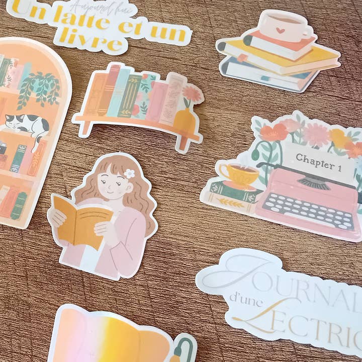 La baleine qui embosse - Wholesale Sticker - Waterproof Holographic Sticker - Arranged Books1