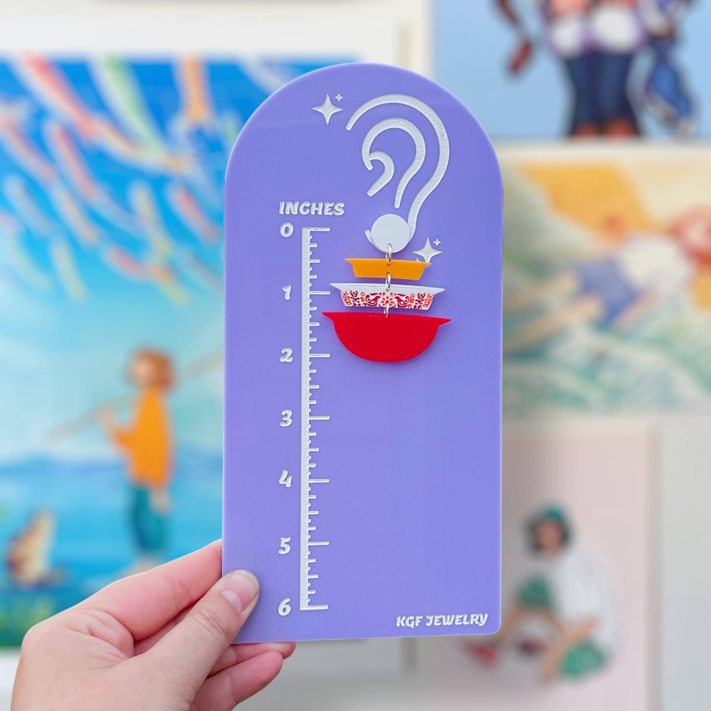 KGF Studios - Wholesale Dangle Earrings - Early American Pyrex Acrylic Earrings & Keychains1