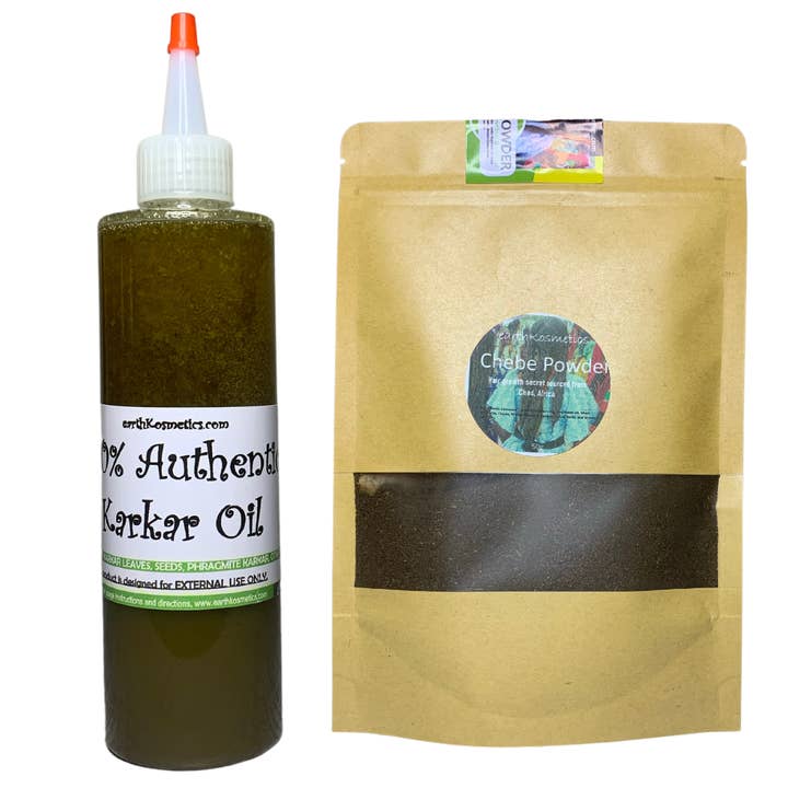 Earthkosmetics - Wholesale Hair Oil - Chebe Powder & Karkar Oil Set