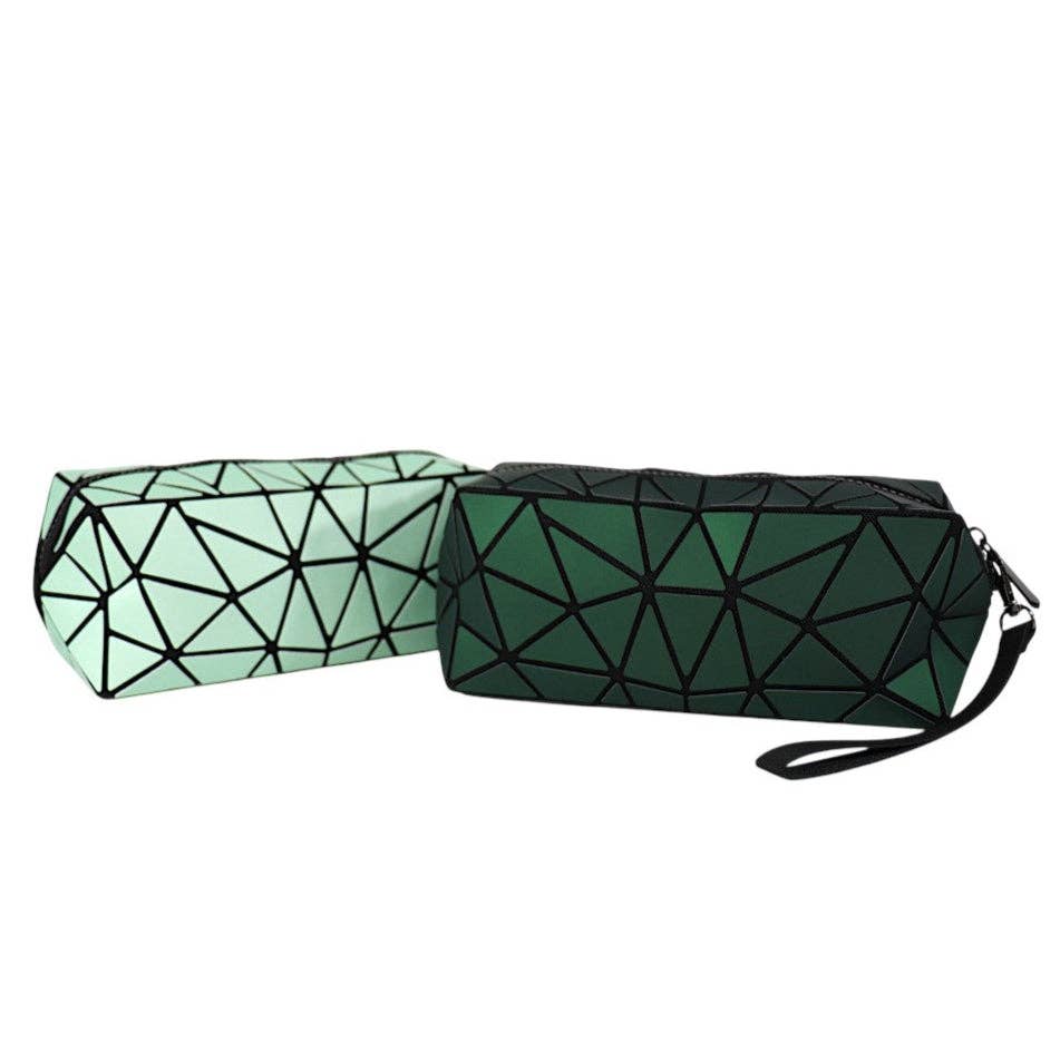 ASSORTED Geometric Triangle Pattern Makeup Pouch JB5526-14. (12PC) for wholesale on Faire15