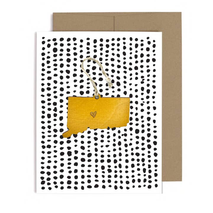 Connecticut - Decorazione a forma di cuore per la vendita all'ingrosso da parte di SnowMade