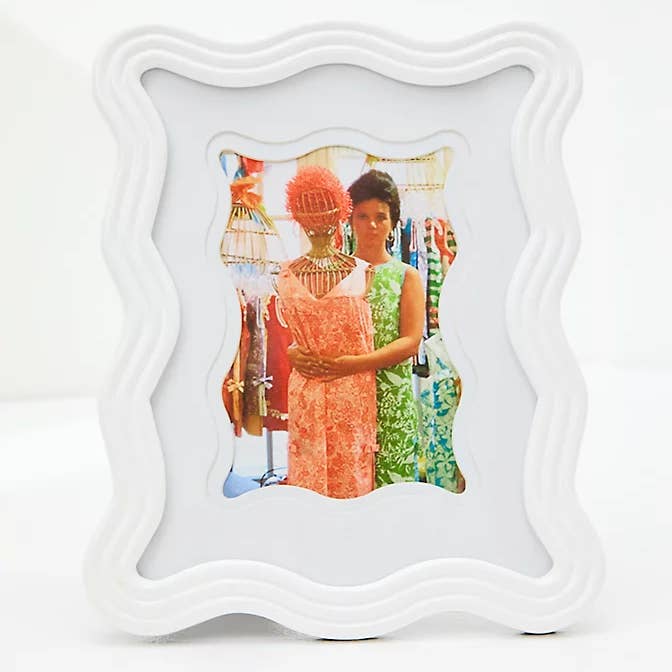 Wavy Picture Frame, Resort White for wholesale by Lilly Pulitzer by Lifeguard Press