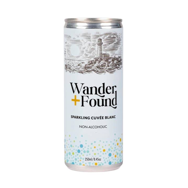 Wander + Found Non-Alcoholic Sparkling Cuvée Blanc Cans for wholesale by Better Rhodes
