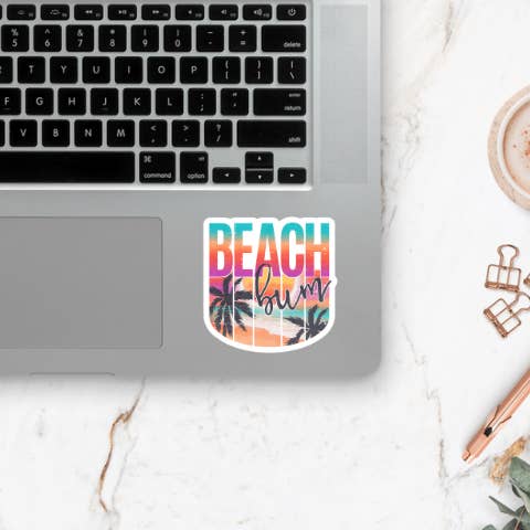 Beach Bum Sticker for wholesale by Love Ever After Design