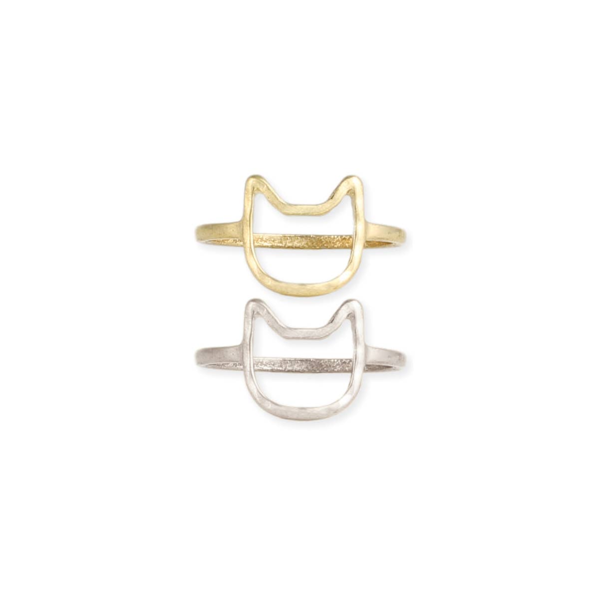 ZAD - Wholesale Band/Stacked Ring - Cat Face Outline Ring1