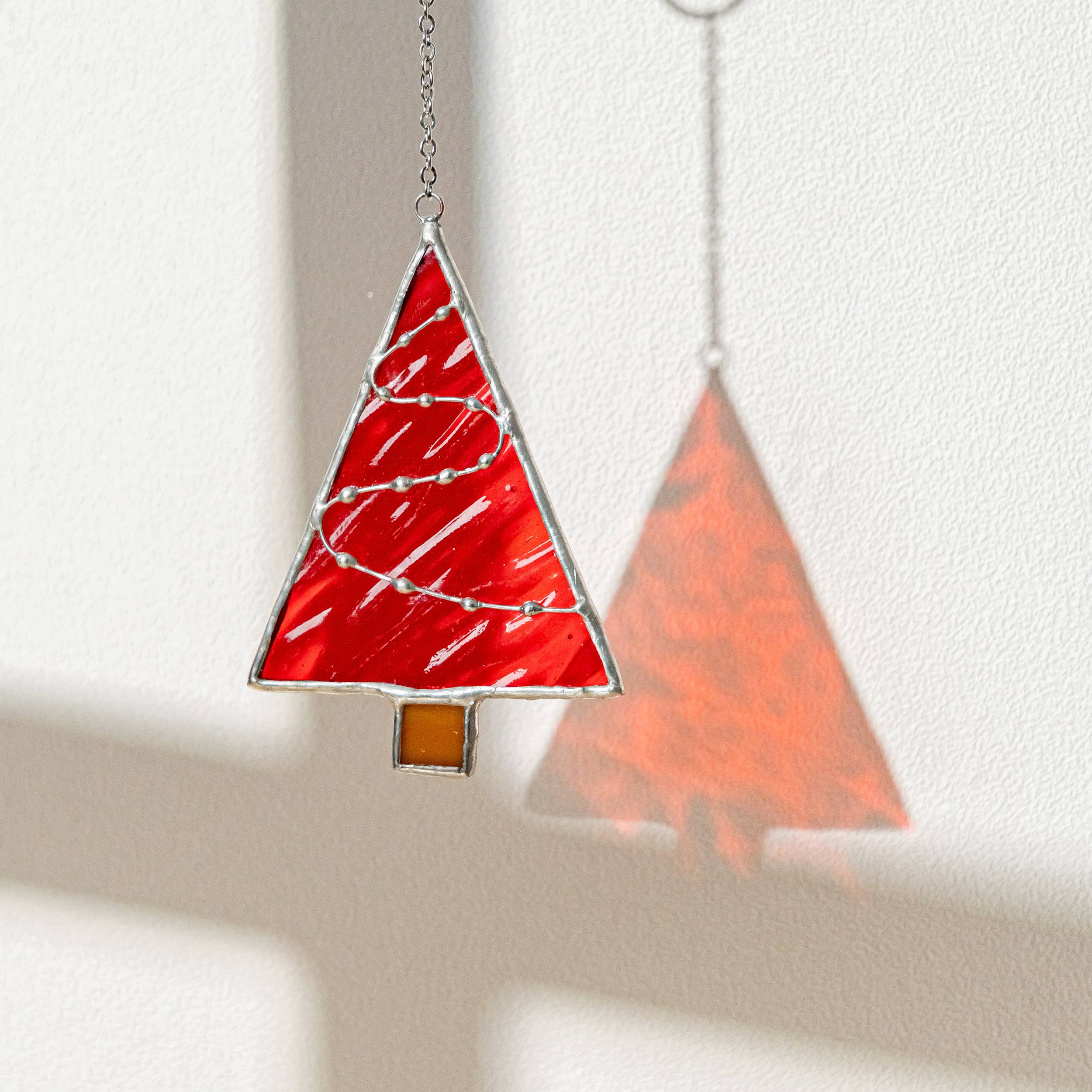 MondoBellissimo - Vente Attrape-soleil - Ornements de sapin de Noël en vitrail pour décoration de fête F916