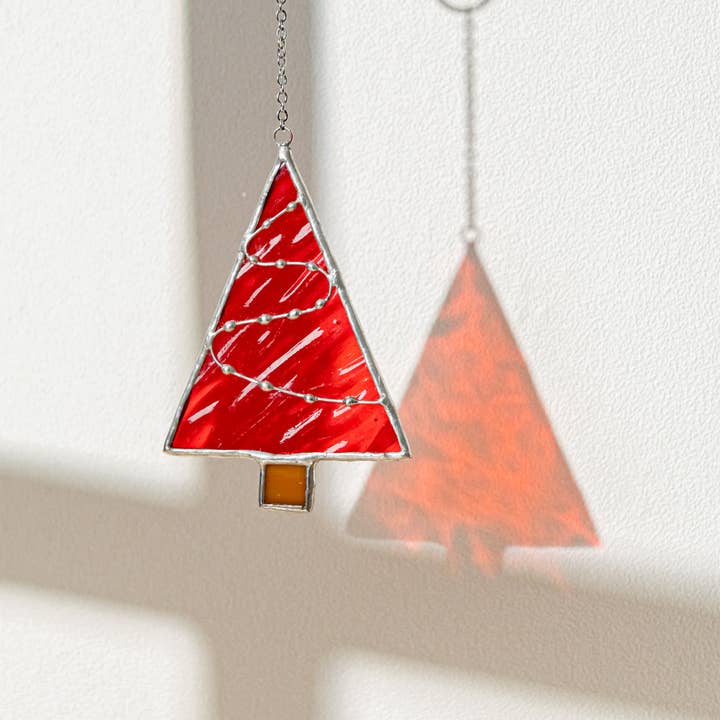 MondoBellissimo - Vente Attrape-soleil - Ornements de sapin de Noël en vitrail pour décoration de fête F916