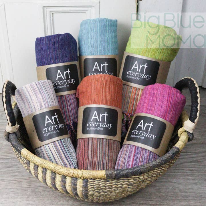 Peshtemal à rayures bonbon pour la vente par Big Blue Moma