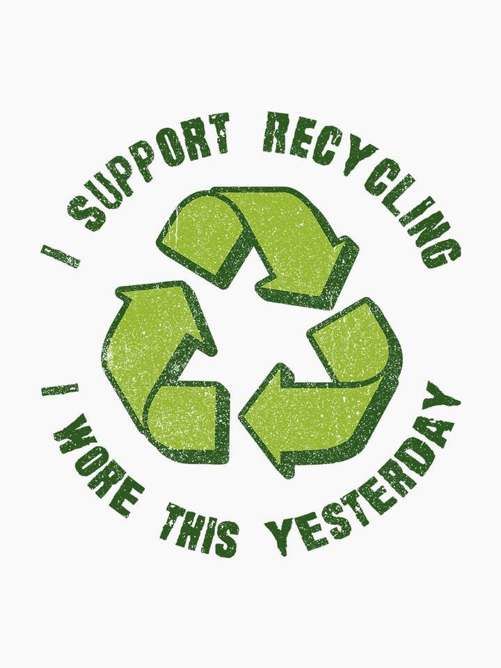 Threadheads - Wholesale Screen printed t-shirt – unisex - I Support Recycling T-Shirt2