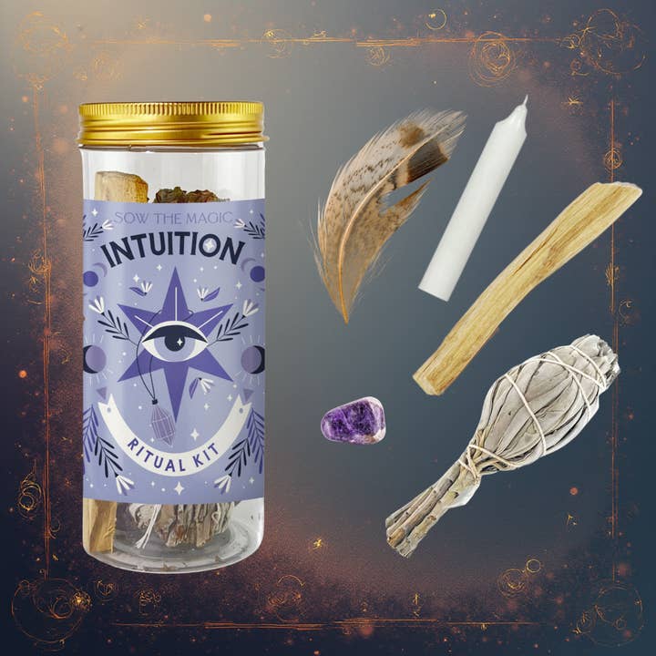Sow the Magic - Wholesale Meditation Supplies - Intuition Ritual Kit with Amethyst, Palo Santo + Sage5
