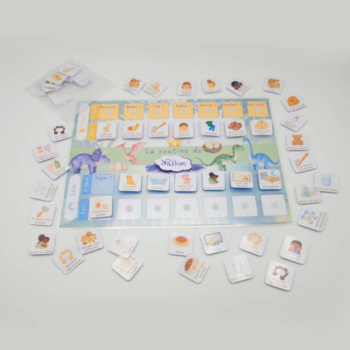 Ochtend- en avondroutine tabel voor kinderen - Dinosaurussen voor wholesale door ColorFall Editions