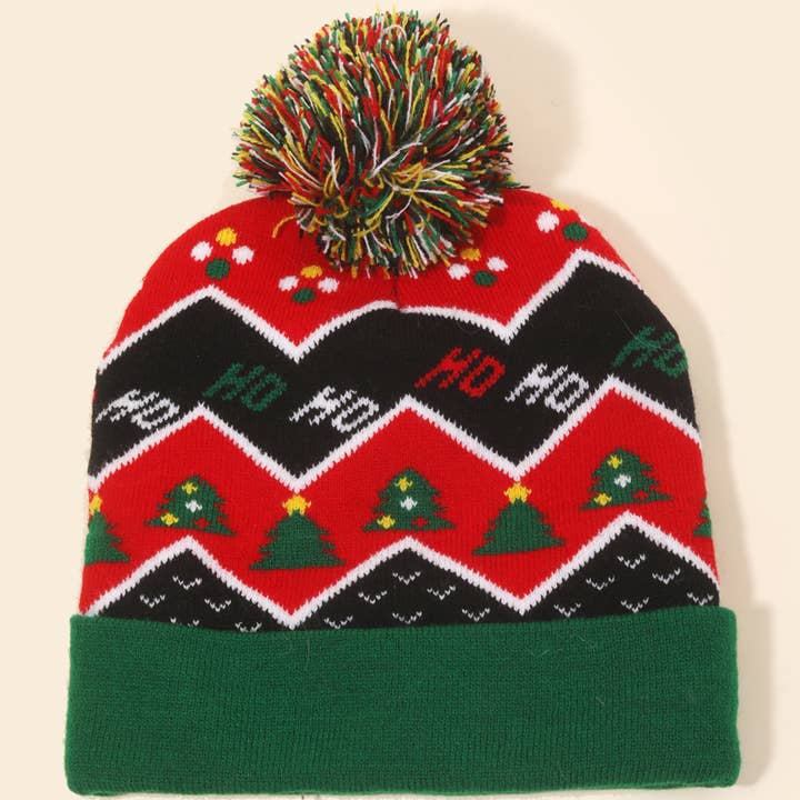 Christmas Theme Pattern Beanie for wholesale by Anarchy Street