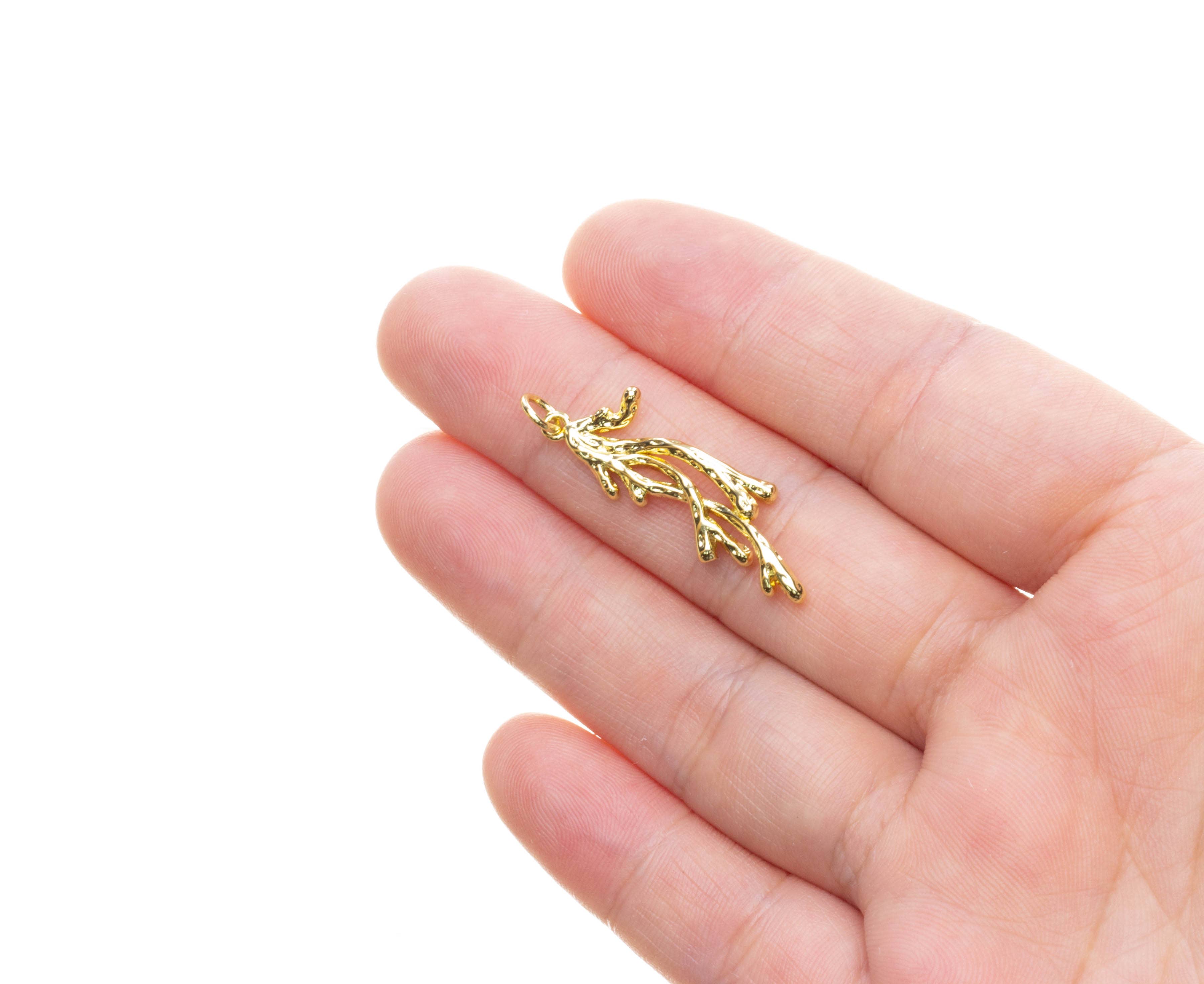 Jewel Pledge - Wholesale Individual Charm/Pendant - Ocean Coral Branch Charm for Necklace and Earrings CPG27493