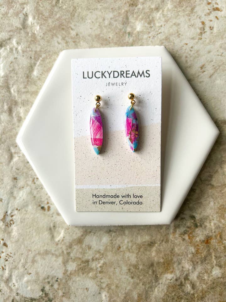 Clay Earrings- The Piper- Hypoallergenic- Lightweight - Handmade- Statement Jewelry25 for wholesale by LuckyDreams