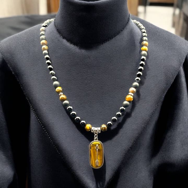 Tigre Eye vedhæng halskæde for engroshandel hos Supr Nova Wrists