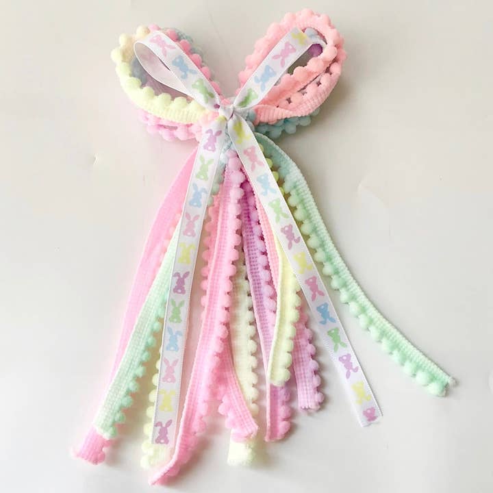 Easter Textured Hair Bow for wholesale by The Heady Chic