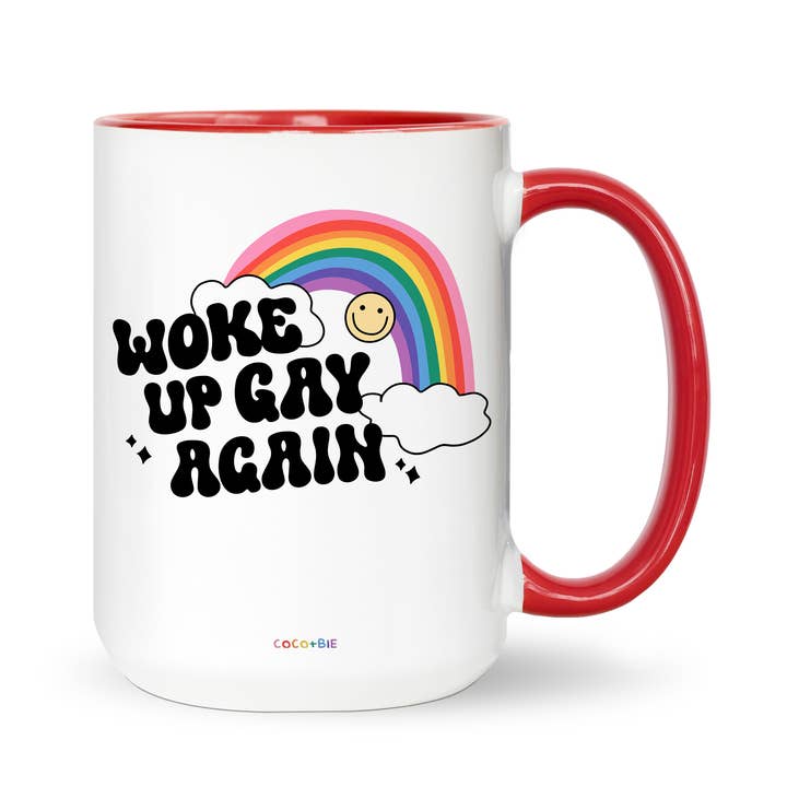 coco+bie designs - Wholesale Koffiemok - Woke Up Gay Again Mug - LGBTQ Pride Month Love wint gelijkheid5