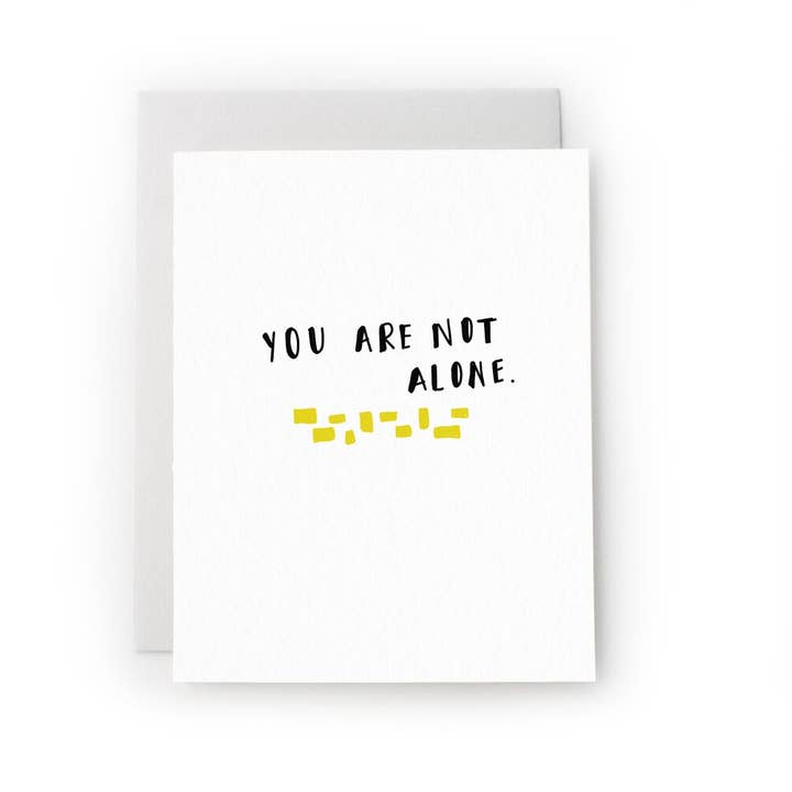 Carte Vous n'êtes pas seul pour la vente par Tack and Ward