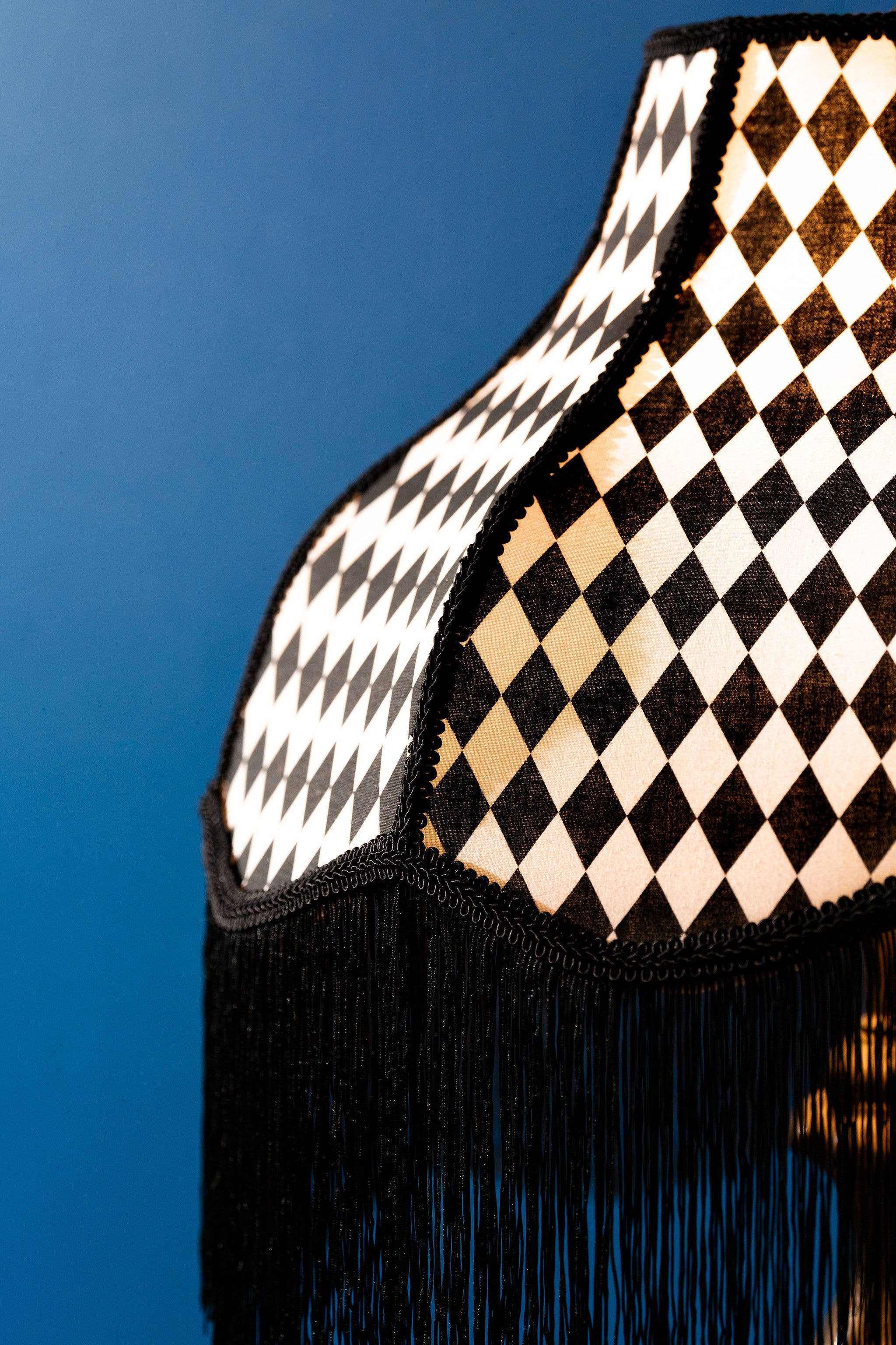 Not Your Grandma's Lampshades - Wholesale Lamp Shade - Black & White Diamonds Lampshade ~ Victorian Style3