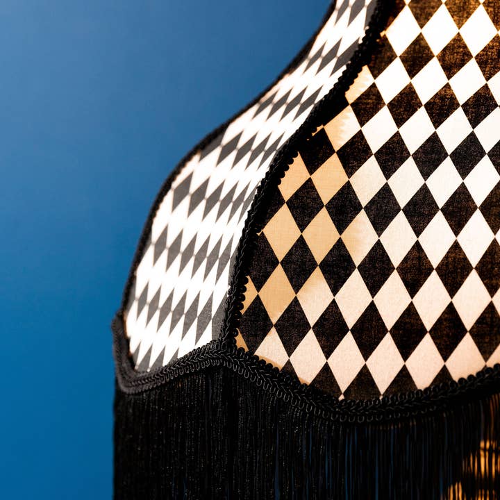 Not Your Grandma's Lampshades - Wholesale Lamp Shade - Black & White Diamonds Lampshade ~ Victorian Style3