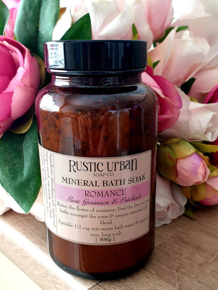 Romance Bath Soak for wholesale by Rustic Urban Soap Co