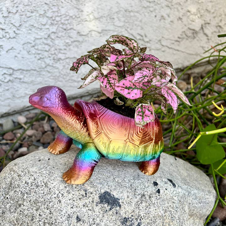 NumanPrints - Wholesale Plant Pot - Turtle Planter 3D Printed Tortoise Realistic Garden Decor