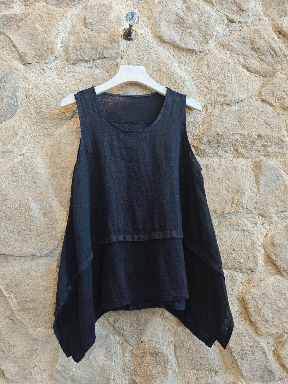 Linen & More - Wholesale Blouse - Women's - REF 6290 LONG V-NECK BLOUSE 100% LINEN9