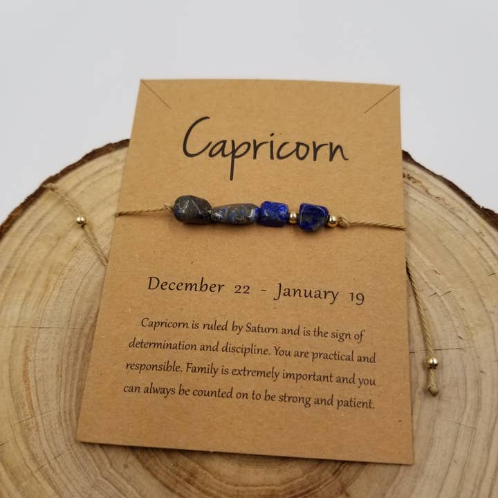 CHAKRA JEWELRY - Wholesale Beaded Bracelet - Natural Stone Handwoven Constellation Bracelet with Card