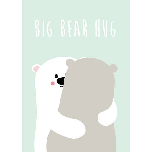 Studio Inktvis - Wholesale Postcard - Big bear hug Postcard