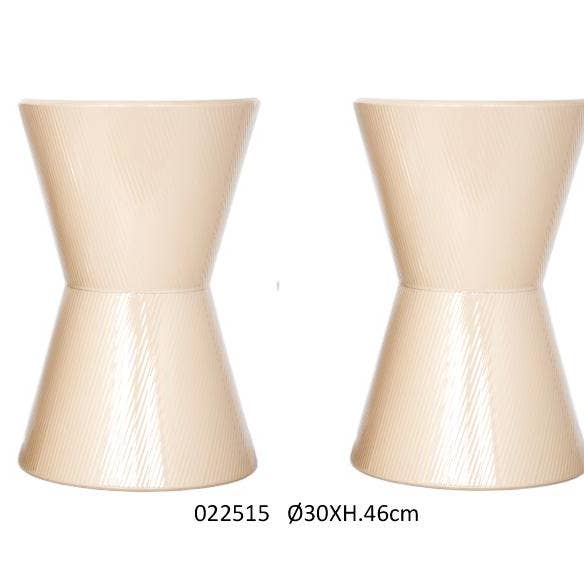 Beige / Siena Stool 'Boston' Ø30 X H.46 cm /2 Units for wholesale by Faye