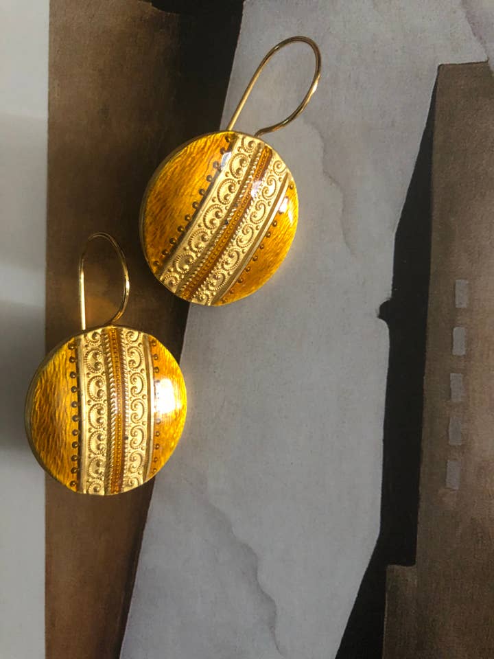 BRINCOS AMARELO ÂMBAR por atacado de Bon Bon