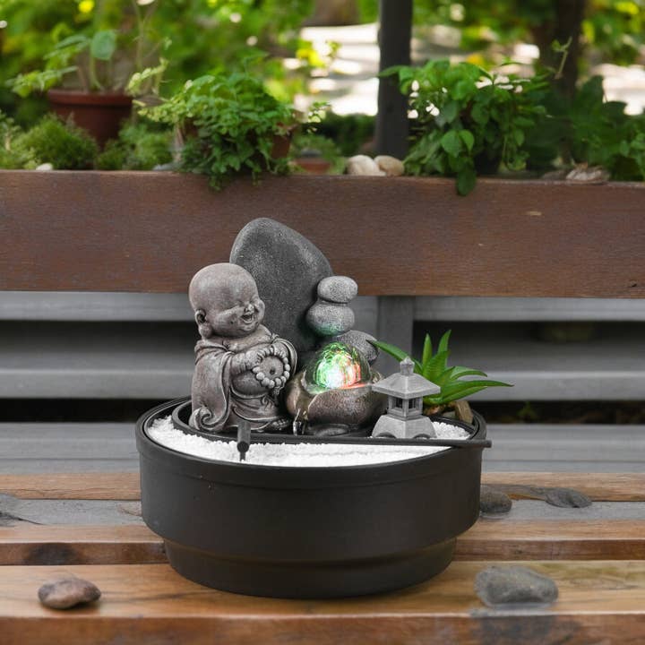 Zen'Arôme – Großhandel Tischdeko – Zen'Arome Sikhi Zimmerbrunnen mit Zen-Garten - Entspannendes Dekor13