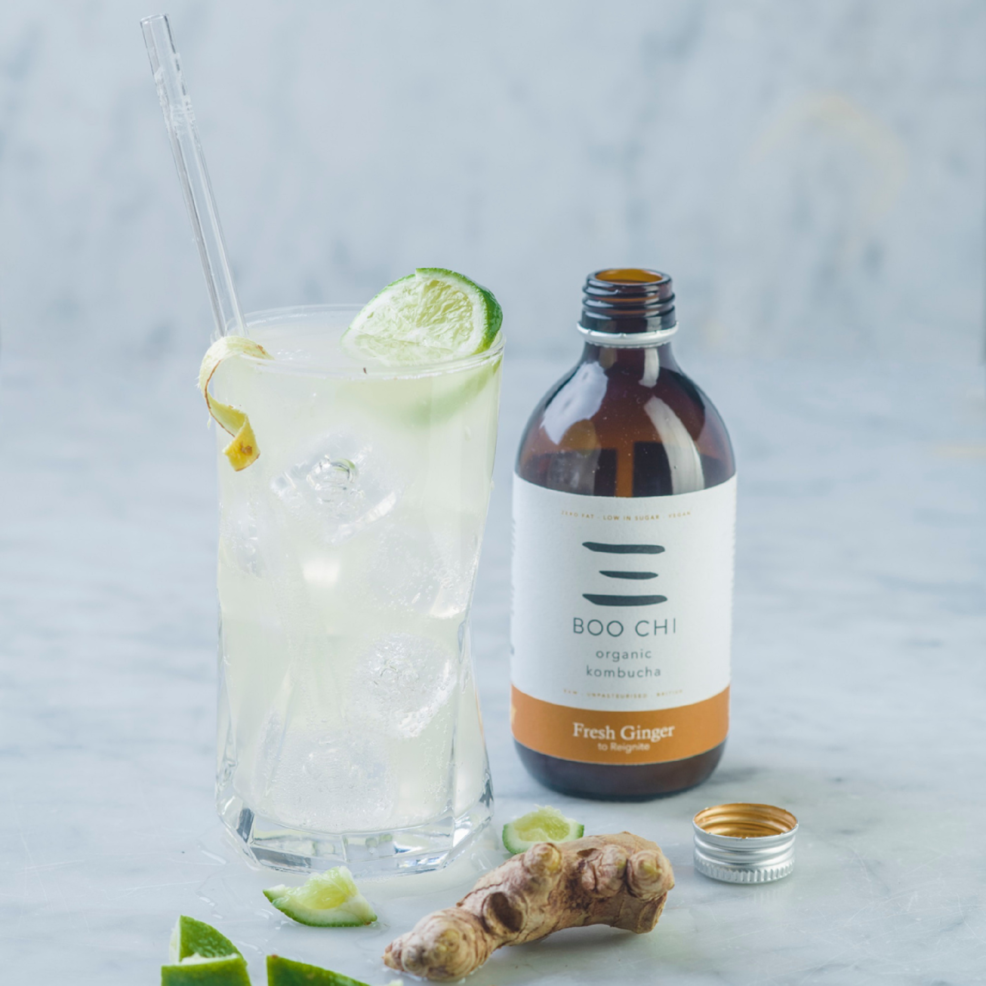 Boo Chi Kombucha - Venta al por mayor Kombucha - Kombucha orgánica: Jengibre fresco para reactivar1