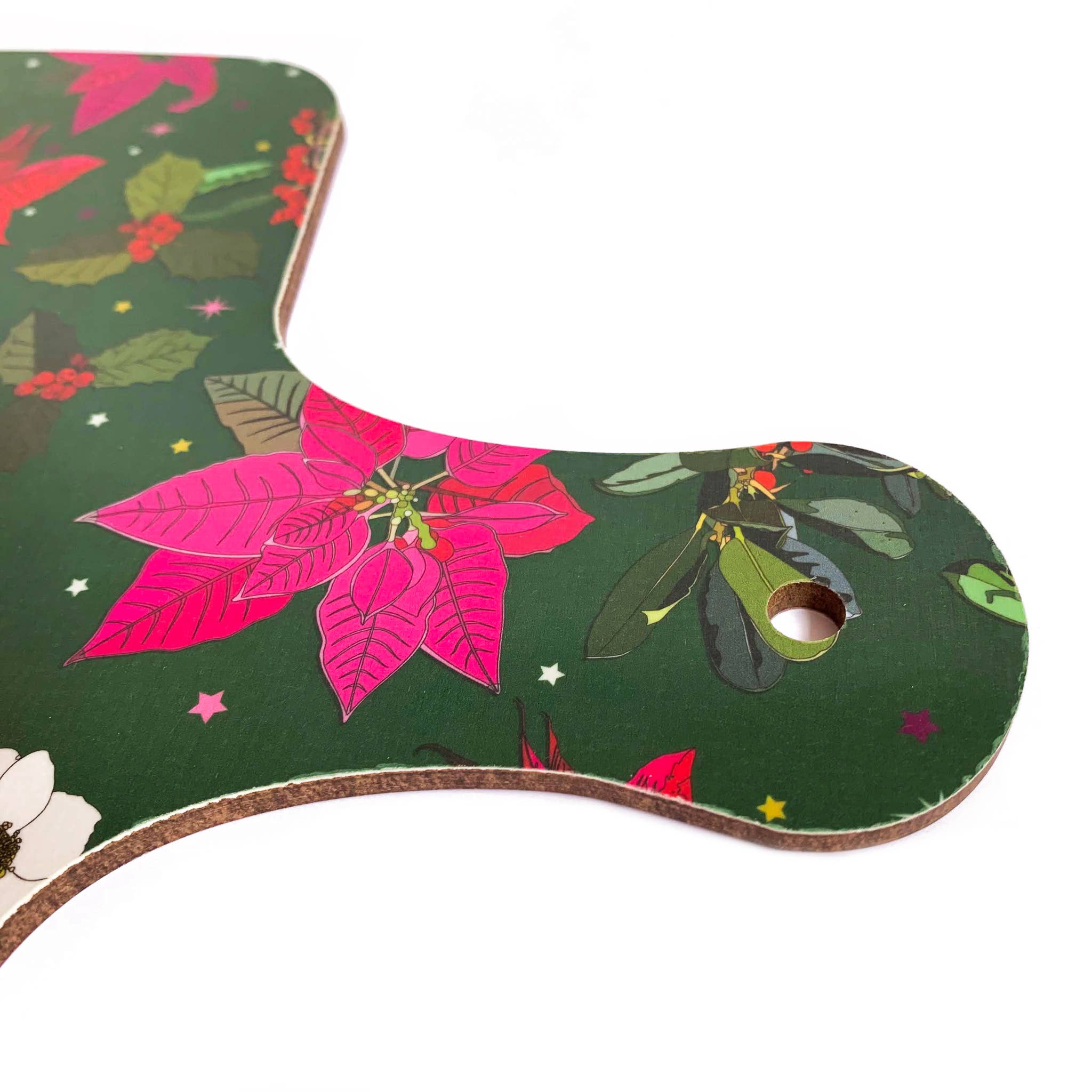 Bean and Bemble – wholesale Cheese board – Cheese Board Double Sided Large Melamine Festive Christmas Poinsettia5