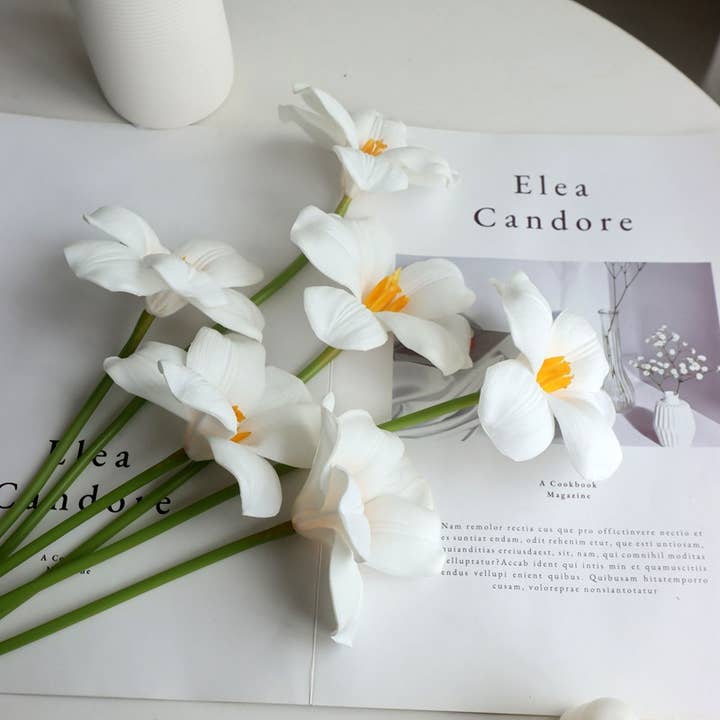 Sweet Home Deco - Wholesale Artificial flowers - 17''T Real Touch Tulip Stem, Blooming Tulips Spring Flowers 8