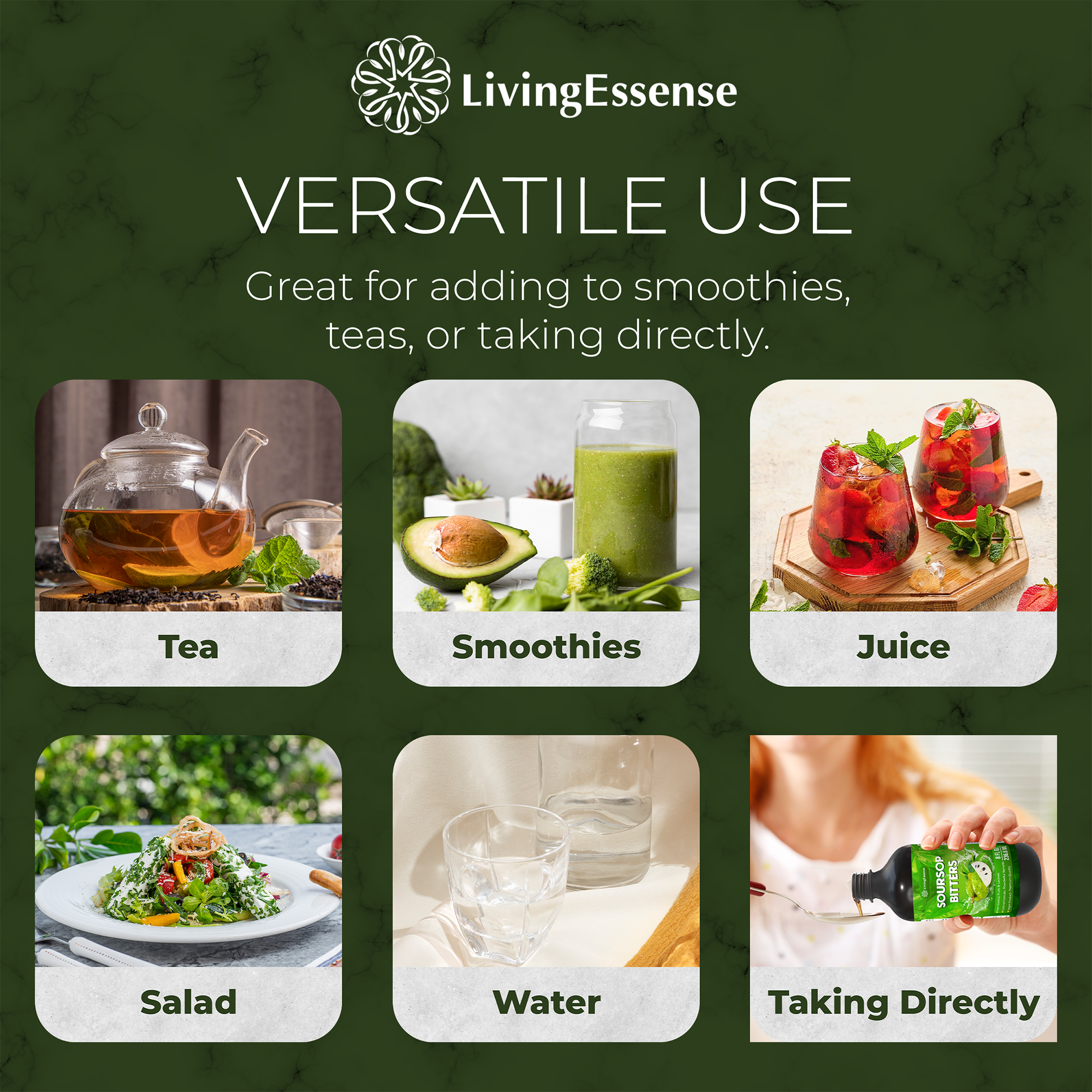 Naomi's Happy Place Shop - Vente Supplément oral/vitamine - Liquide Amer au Corossol avec Feuilles de Corossol pour la Santé Intestinale et le Renforcement Immunitaire4